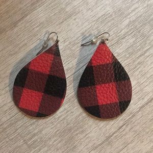 Buffalo check earrings